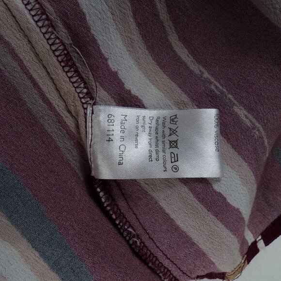 KIN by John Lewis Tunic Dress Abstract Striped Oversized Lagenlook Pockets #328 - Picture 8 of 8